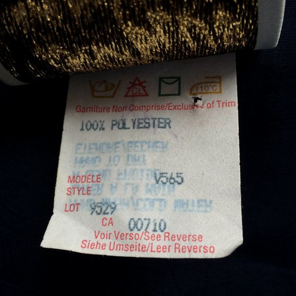 Joseph Ribkoff Vision Plus Womens Blazer Sz 14 Blue Long Sleeve Golden Buttons - Picture 5 of 9